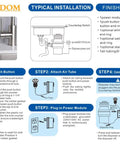 Installation guide for Air Switch Kit For Garbage Disposal With Cordless Brass Button And Brushed Nickel Finish