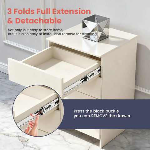 Six Pair 24 Inch Heavy Duty Side Mount Drawer Slides With Whisper Quiet Soft Close Glide showing fully extended drawer installation.