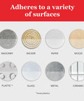 Image showcasing surfaces for Legit Heavy Duty Acrylic Clear Spray Paint For Indoor Outdoor Projects including wood, metal, plastic, and more.