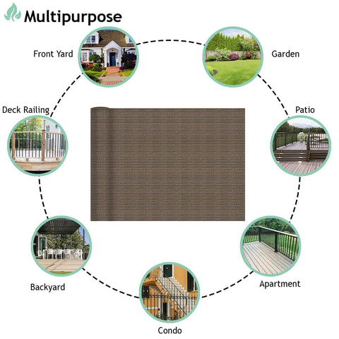 8x50 Sun Shade Fabric Roll UV Blocking Shade Cloth for Outdoor Patio Backyard Garden; shown in multipurpose setup with various uses.