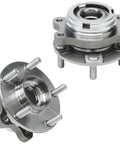Two metal wheel bearing hubs for 4 Pack Front And Rear Wheel Bearing Hubs For Nissan Altima 2007 To 2019 Maxima 2009 To 2019 Pathfinder 5 Lug FWD