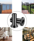 120 Pack T316 Black Stainless Steel Rugged Protector Sleeves For One Eighth Inch Cable Deck Railing Kit System On Wood Posts Protect Wire Rope From Wear And Tear For DIY Balustrade Pro Grade shown with deck and stair railings