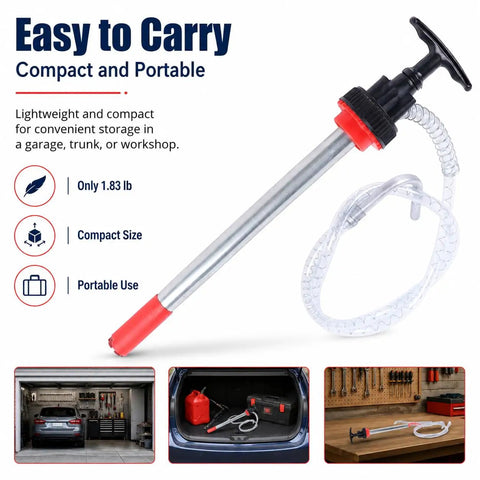 Heavy Duty Manual Push Oil Transfer Pump Works Like A Charm Moving Light Fluids To Thick Gear Oil Featuring A Swivel Anti Drip Nozzle