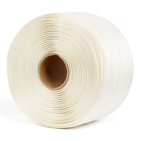 Heavy Duty Manual Banding Strapping Kit Featuring 985 Feet Of 3/4 Inch Woven Cord And 200 Phosphated Metal Buckles Smooth Edge Strap roll of woven cord