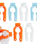 Six Pack Plastic Bottle Cap Opener Set 3 In 1 Gripper Tool For Arthritic Hands Easy Twist Jar Opener in orange, blue, white