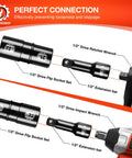 Dual End Flip 21mm 22mm Impact Lug Nut Socket Set for One Half Inch Drive Thin Wall Chromium Molybdenum Steel 6 Point