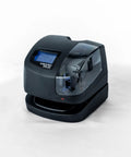 Automatic Date Time Stamp Machine For Office With Atomic Time Sync Secure Local Backup, displayed in black with a digital screen.