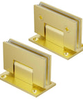 Premium Solid Brass 90 Degree Glass Shower Door Hinges With Short Back Plate Requiring Exact Glass Cutout For Rock Solid Grip No Sweat Install