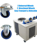 Ready To Roll 220V Industrial Portable Air Conditioner with wheels and air outlets for convenient transport and cooling.