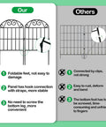 Comparison of 10 Panel Collapsible Garden Fence For Dogs And Rabbits Black Rustproof Metal Wire Arched Border with other options, highlighting advantages.