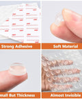 100 Pack Cabinet Door Bumpers Self Adhesive Rubber Pads Noise Dampening Circular Dots Cushions for cabinets close-up