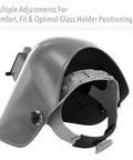 Tigerhood Classic Thermoplastic Welding Helmet Gray For Heavy Duty Sparks And Heat Pro Grade Protection With Noryl Shell Seamless Front
