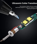 Ultrasonic Cutter Transducer With Drive Module, 30W 40KHz Replacement Parts for DIY Crafts, electronic circuit and transducer part.