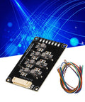 8S Inductive Balancer For Lithium Battery Packs Featuring A 1.2 Amp Chip with board and wires for cell voltage balancing.