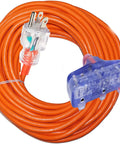 Heavy Duty Indoor Outdoor 100 Ft Extension Cord 10 Gauge 3 Conductor With Lighted Ends