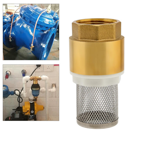 One Inch Brass Foot Valve For Well Pump With Filter Screen And Stainless Steel Check Valve DN25 Bottom Valve