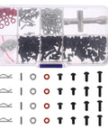 Rc Car Screw Assortment Kit With Iron And Plastic Wrenches, Portable Hardware Fastener Set For Body Clips And Quick Fixes in storage box
