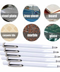 Five Piece Diamond Scriber Pen Set Featuring Rock Hard Tungsten Carbide Tips For Smooth Marking And Quick Engraving On Glass Ceramic Metal And Wood