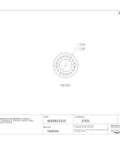 Kickass Single Cone Tapered Roller Bearing Inner Ring One Inch Straight Bore, steel construction, front view with dimensions.