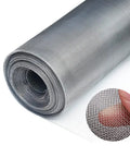 Beefy Heavy Duty Stainless Steel Woven Wire Mesh Roll 20 Mesh 0.15mm Wire Diameter For Doors Windows Patios Cabinets And Screen Enclosures 39.4 Inches By 98 Feet Silver Weather Resistant Built To Last. Close-up showing fine mesh detail.
