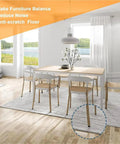 Dining room with chairs using 32 Piece M6 Thread Adjustable Furniture Levelers Screw In Chair Feet for stability.