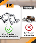 Comparison of Stainless Steel 304 Bow Shackle Set, 4 Pieces, 5 32 Inch Screw Pin D Ring Shackles and rusty shackles