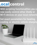Heavy Duty 3 Phase Smart Energy Meter Slick Setup For Precise Two Way Power Tracking Din Rail Mount with Wi-Fi router on desk