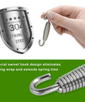 4-pack YTFRL stainless steel motorcycle exhaust muffler springs with hooks, 52.7mm (2.07in), universal fit