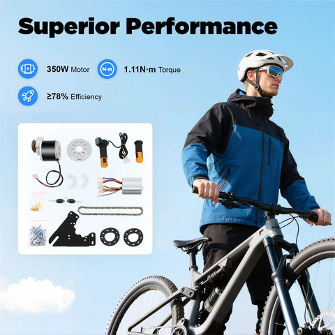 350W 36V E Bike Conversion Kit Twist Style Waterproof For Common Bike Fits Most Bicycle Wheels Sprocket Mounts On Spokes