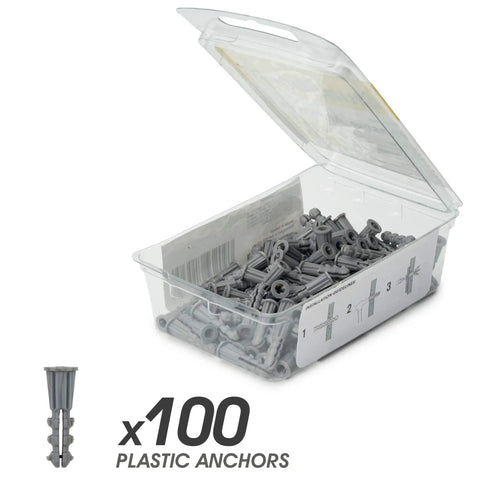 Light Duty Drywall Anchors Kit for Hollow Walls with Ribbed Plastic Anchors for Secure Picture Frames Artwork and Light Duty Mounts Simple Install Prevents Screw Pullout Great for Home Decor Qualihome