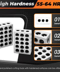 Pair Of 1 X 2 X 3 Inch Machinist Block Set With Screws, 23 Holes, One In Ten Thousandth Precision For Shop Use, Pro Grade