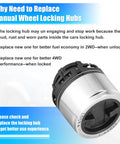Front Manual Wheel Locking Hub Assembly For Ford Explorer 1995 To 2001 Ranger 1998 To 2003 And Mazda B Series Pickup 2001 To 2008 OE Number F87Z 3B396 BA 15001.7 Locking Drive Hub