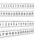 48 Piece Laminated Number Line Set 0 To 30 For Student Desks Classroom Math Decor Boho Style Counting Practice Strips And Teaching Aids