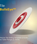 Tile Drilling Template And Guide With Four Interlocking Rings For Precise Tile Holes, Multi Size Fit For Toilet Flanges, Shower Valves, Tub Spouts, And Sink Fixtures, Durable Plastic Pro Grade Alignment Tool.