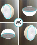 Motion Activated Battery LED Light With Magnetic Base, 360 Degree Rotating Night Lamp for Closets, Bathrooms, Hallways