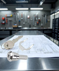 Universal Stainless Toolbox Lock Set For Toolboxes, Cabinets And Drawers With 180 Degree Rotation in workshop setting