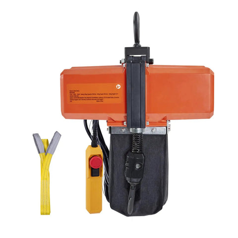 Heavy Duty 1100 Lb Electric Chain Hoist 15 Ft Lift 120V Copper Motor 10 Ft Remote with control and lifting hook