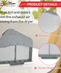Plug-And-Play Dryer Lint Trap Filter Replacement For Samsung Dryers with flap, shown with stainless steel mesh