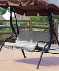 Grey 3 Seater Swing Cushion Cover Replacement For Patio Garden Yard Easy To Install Durable All Weather Outdoor Bench