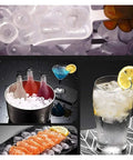 Heavy Hitter Countertop Ice Maker Churning Out Sixteen Kilos Daily With Nine Ice Cubes Ready In Just Thirteen Minutes Auto Self Cleaning Compact Design Includes Scoop And Basket with drinks and seafood.