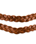 Braided Leather Drawer Pulls In Cognac Finish, 2 Pack, Measures 7-7/8 Inches Long By 1 Inch Wide, Industrial Rustic Handles