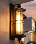 Large 23 Inch Outdoor Wall Lantern With Classic Gas Lamp Vibe, Industrial Exterior Light Fixture, oil-rubbed bronze finish