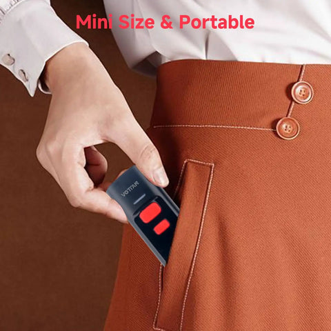 Bluetooth QR Barcode Scanner With Charge Stand And Rechargeable Battery Fast 1D 2D PDF417 UPC Codes Pocket Reader fitting in a pocket