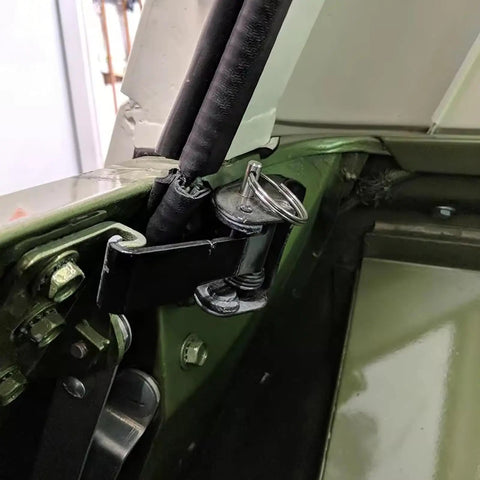 Heavy Duty Industrial Locking Pins Carbon Steel Fast Release Ball Detent Set mounted on machinery for tool-less operations.