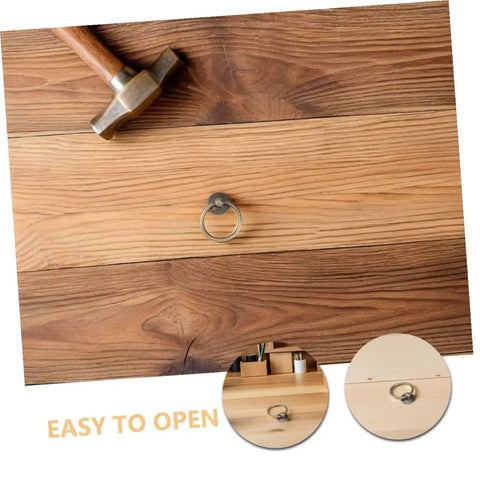 8 Pack Old School Vintage Metal Drop Ring Drawer Pulls Zinc Alloy Handles on Wood Panel