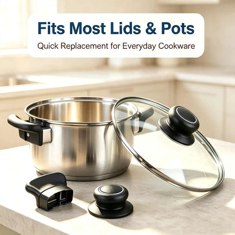 Awesome Six Piece Replacement Set For Your Kitchen Pots Handles And Lid Knobs Bakelite Heat Resistant Cookware Repair Kit For Saucepans Pressure Cookers And Glass Lids Easy Fix Upgrade stainless pot with Bakelite handle and glass lid knob