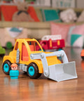 Colorful Kids Construction Bulldozer Toy With Movable Loader And Friendly Driver Durable Yellow Front End Loader Truck