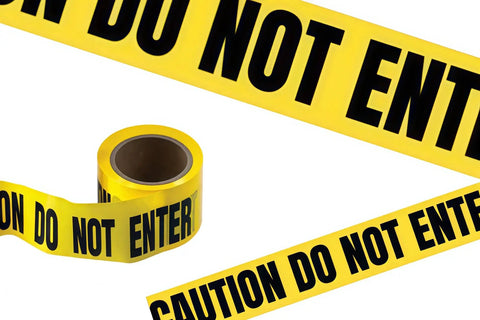 Heavy Duty Yellow And Black Caution Barricade Tape For Job Sites And Crew Patrols Non Adhesive Plastic Warning Roll 3 Inches By 300 Feet Wraps Snugly Over Posts And Trees Without Leaving A Gooey Mess Or Ruining Your Gear