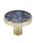 Pearl Shell Cabinet Knobs With Abalone Inlay, Slick Brushed Gold Zinc Alloy Drawer Pulls, Premium Furniture Hardware Style 2 1