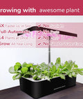 Dope Indoor Hydroponics Growing System Kit For 14 Pods With 5L Water Tank, LED Grow Light, showing plants and adjustable height